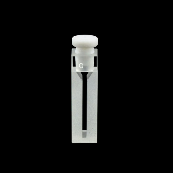 Cuvette de largeur étroite en quartz UV avec bouchons en PTFE, 2 fenêtres transparentes Laborxing