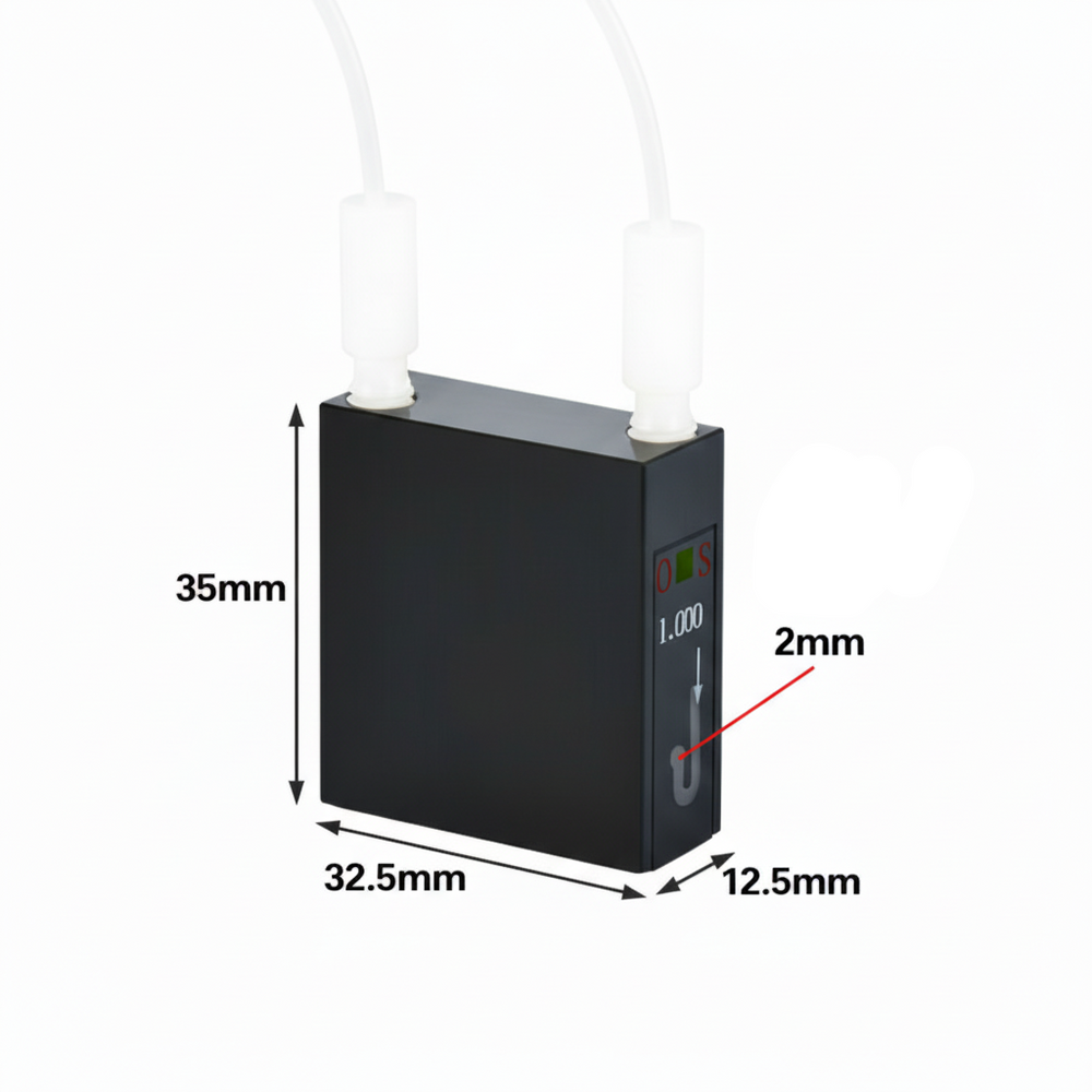 UV quartz sub-micro black tablet dissolution cell with PTFE tubing ,2 clear windows