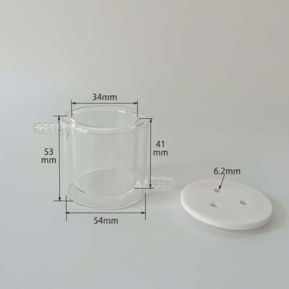 Standard electrochemical cell with water jacket, capacity 30 to 300 ml