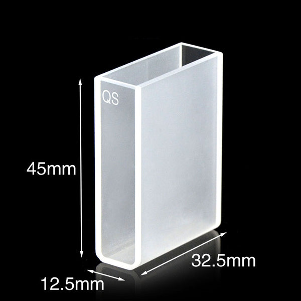 UV-Quarz-Makroküvette mit PTFE-Deckel, langer Lichtweg, 2 klare Fenster Laborxing