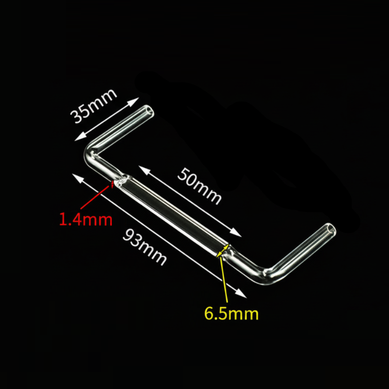 UV-Quarz-Mikrodurchflusszelle, Lichtweg 0.6 mm, 2 klare Fenster