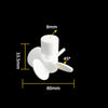 PTFE Stirring propeller with 4 blades, 45° pitched, for Ø 8 mm shaft Laborxing