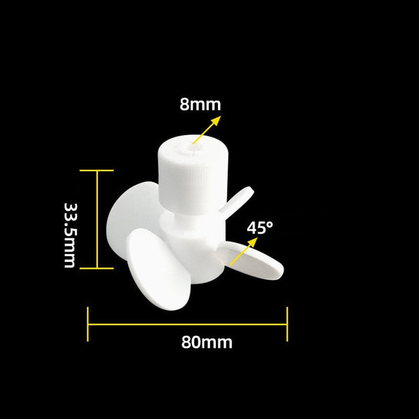 PTFE Stirring propeller with 4 blades, 45° pitched, for Ø 8 mm shaft Laborxing