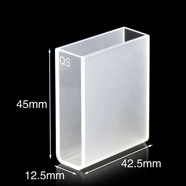 UV-Quarz-Makroküvette mit PTFE-Deckel, langer Lichtweg, 2 klare Fenster Laborxing