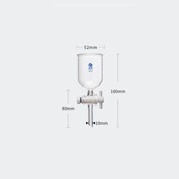 Cylindrical funnel with PTFE stopcock,50 to 1.000 ml Laborxing