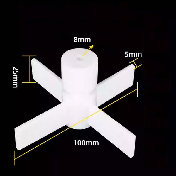 PTFE Stirring propeller with 4 blades, for Ø 8 mm shaft Laborxing