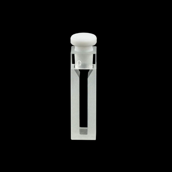 UV quartz Narrow Width Cuvette with PTFE Stoppers ,2 Clear Windows Laborxing