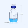 Square screw cap bottle, clear glass, graduated, 250 ml to 1.000 ml Laborxing