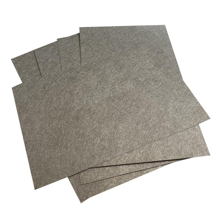 Titanium fiber felt, thickness 0.25 to 0.8 mm