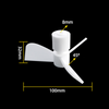 PTFE Stirring propeller with 3 blades, 45° pitched, for Ø 8 mm shaft Laborxing