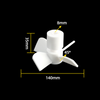 PTFE Stirring propeller with 3 blades, 45° pitched, for Ø 8 mm shaft Laborxing