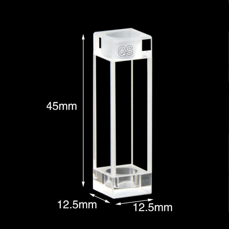 UV quartz marco cuvette with groove and  PTFE stopper,lightpath 10 mm