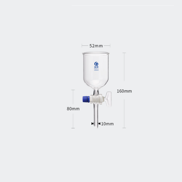 Cylindrical funnel with glass stopcock,50 to 1.000 ml Laborxing