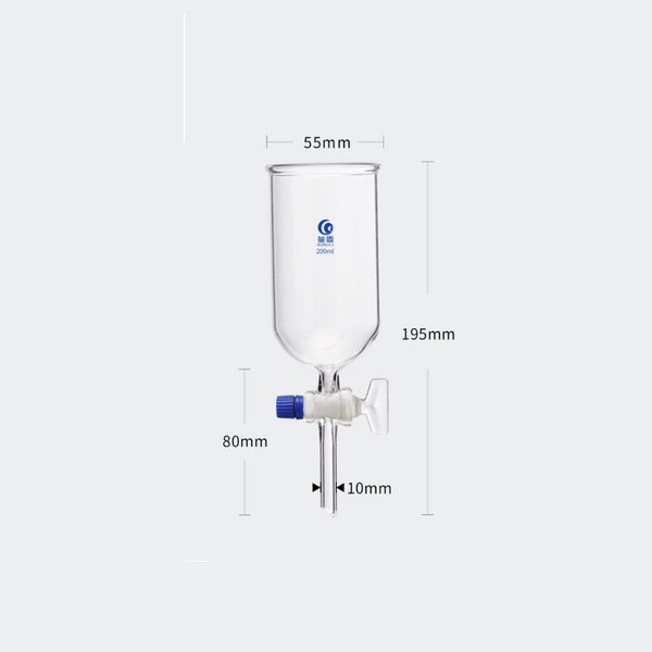 Cylindrical funnel with glass stopcock,50 to 1.000 ml Laborxing