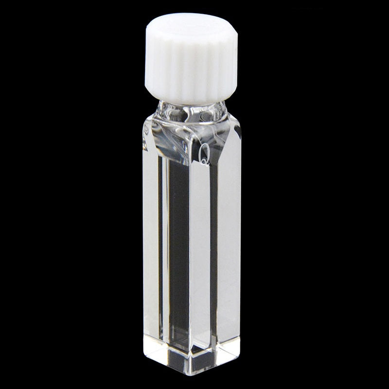 UV quartz semi-micro cuvette with screw cap , lightpath 10 mm, 4 clear windows