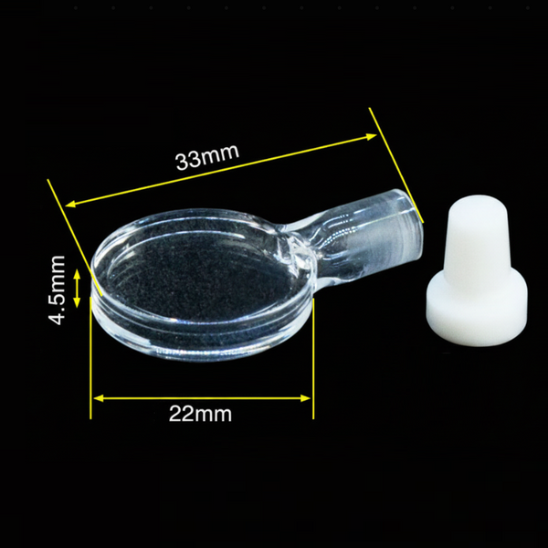 Celda de polarímetro cilíndrica estándar con tapón de PTFE