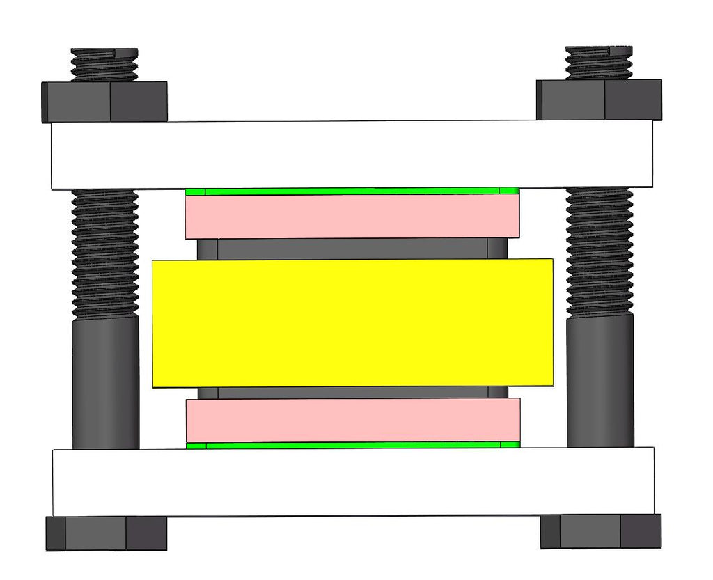 Pressure jig and square testing cell kit for solid-state battery, Mode ...