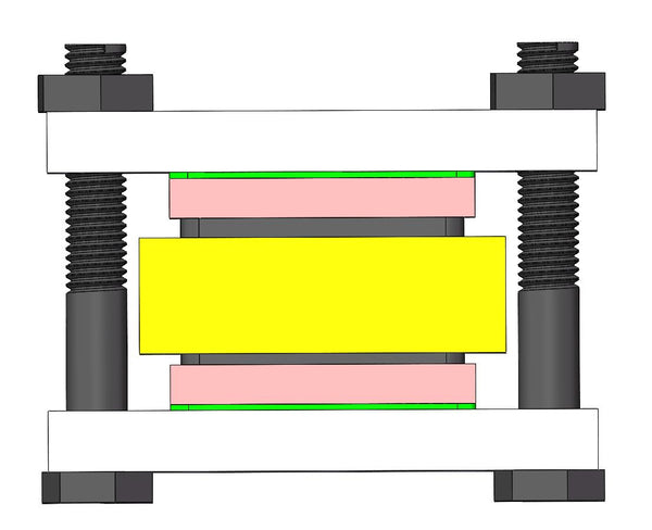 Kit de plantilla de presión y celda de prueba de alta temperatura para batería de estado sólido, Modelo GT09 Laborxing