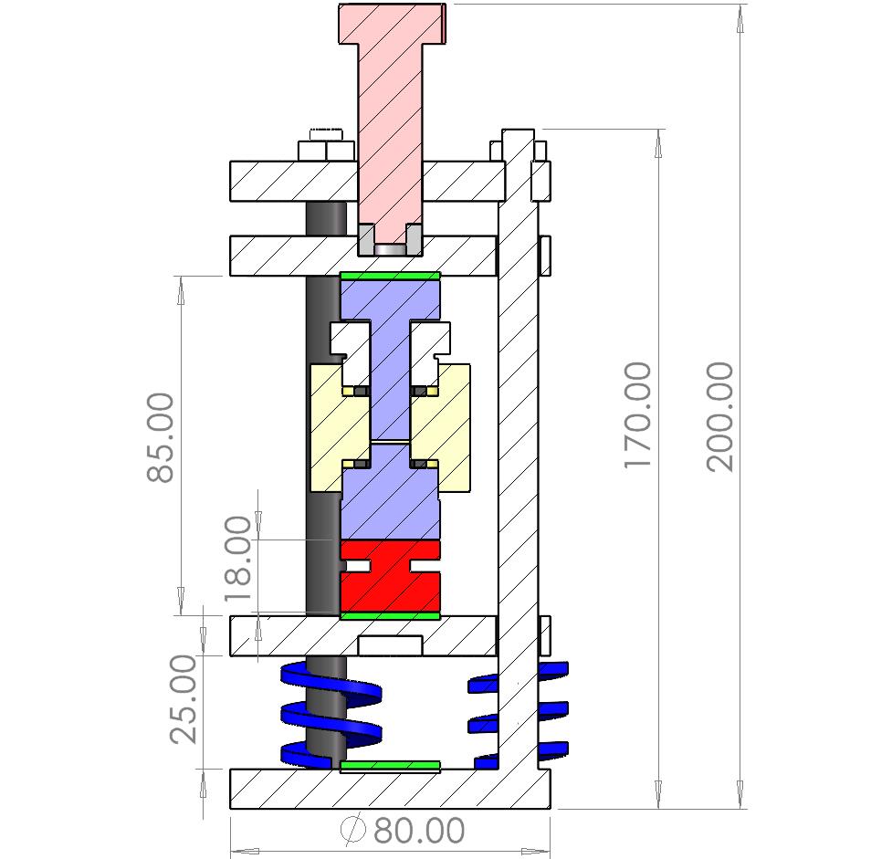 Standard pressure jig and testing cell kit for solid-state battery, Mo ...