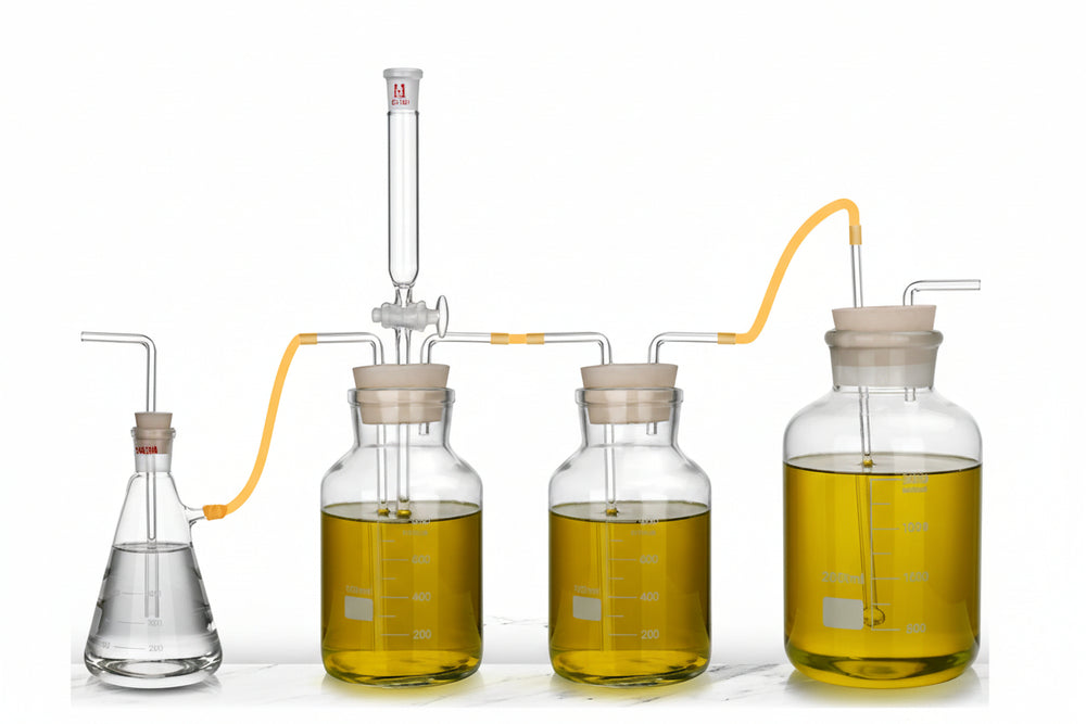 Apparatus for determination of residues of chlorine dioxide in drinking water