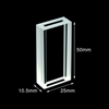 UV quartz square flow through cell, 2 clear window
