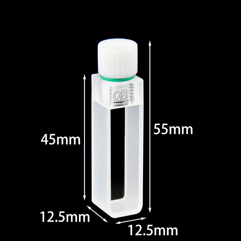 UV quartz inner threaded cuvettes with PTFE stopper, lightpath 10 mm