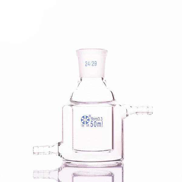 Double jacketed cylindrical flask, capacity 50 to 5.000 ml Laborxing