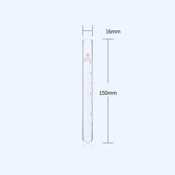 10 pièces/paquet, tube en verre, gradué Laborxing