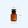 Wide mouth bottle, brown glass, graduated, 60 ml to 1.000 ml Laborxing