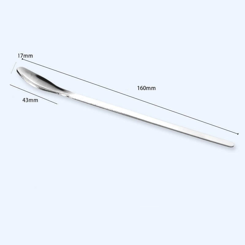 Stainless steel spoons, narrow form, length 16 to 25 cm