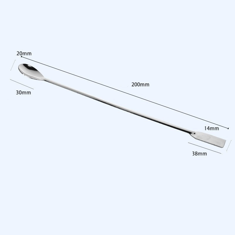 Spoon with spatula, stainless steel, length 20 to 30 cm