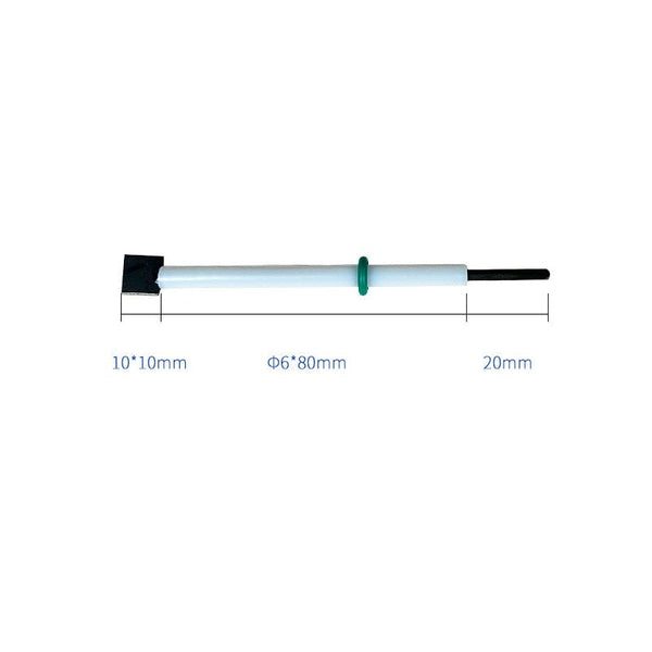 Eletrodos de trabalho de placa de titânio revestidos com óxido de tântalo Ta2O5 + irídio IrO2 com haste de PTFE Laborxing