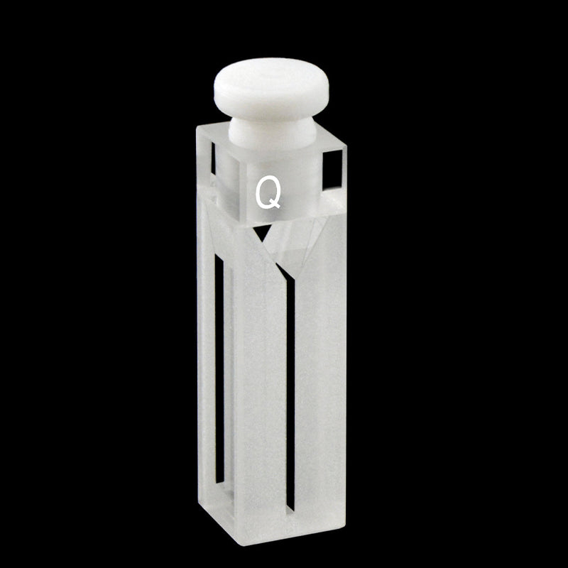 UV quartz semi-micro cuvette with PTFE Stopper, Lightpath 10 mm, 4 clear windows