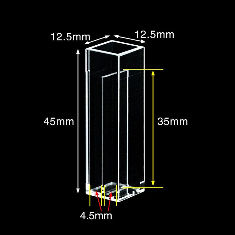 UV quartz marco cuvettes with double windows, lightpath 10 mm