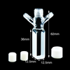 UV quartz three-necks marco cuvettes with PTFE screw cap, lightpath 10 mm Laborxing