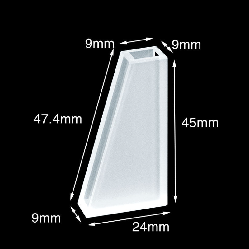 UV quartz trapezoid macro cuvette,2 clear window