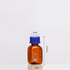 GL45 Square bottle with screw cap,brown glass, graduated, 100 ml to 1.000 ml Laborxing