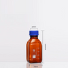 GL45 Square bottle with screw cap,brown glass, graduated, 100 ml to 1.000 ml Laborxing