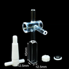 UV quartz marco three-way tap cuvette with  PTFE stopcock, lightpath 10 mm Laborxing