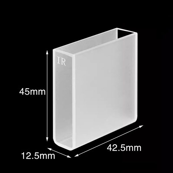 IR-Quarz-Makroküvette mit PTFE-Deckel, Lichtweg 40 mm, 2 klare Fenster Laborxing