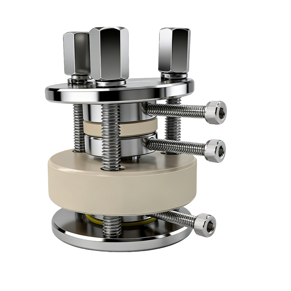 Pressure jig and testing cell kit with three electrode mode for solid-state battery, Model GT04