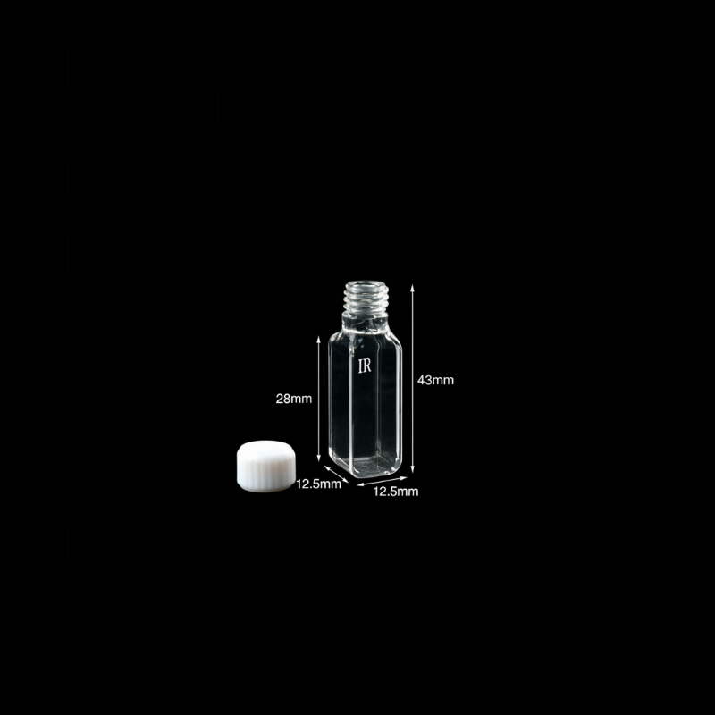 IR-Quarz-Kurzmakroküvetten mit PTFE-Schraubverschluss, Schichtdicke 10 mm