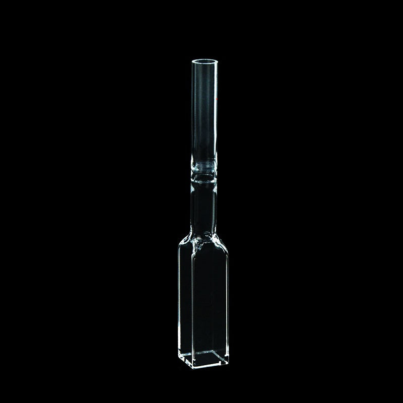 UV quartz macro volume cuvette with quartz-to-pyrex graded tube , ligh ...