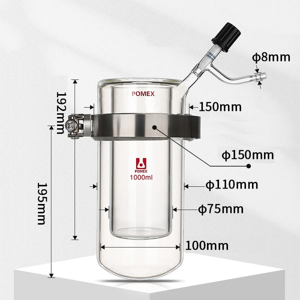 Vakuumsublimationsgerät mit Hochvakuumventil, Fassungsvermögen 250 bis 2.000 ml Laborxing