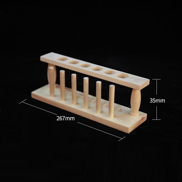 Reagenzglasständer aus Holz, Durchmesser 21 mm, Schlitze 6 bis 12 Laborxing