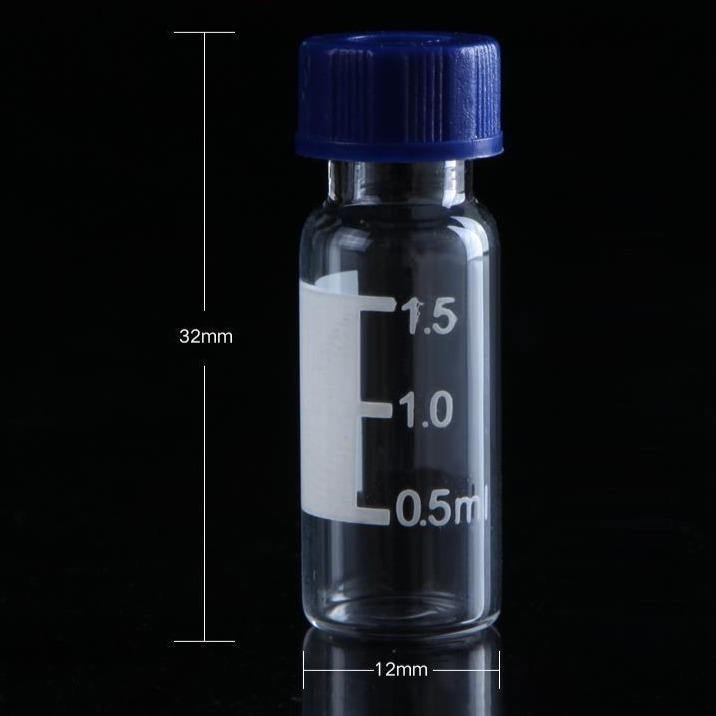 100 pcs/pack, Sample vials with thread and screw cap, 2 ml to 4 ml