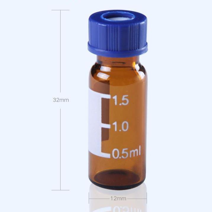 100 pcs/pack, Sample vials with thread and screw cap, 2 ml to 4 ml