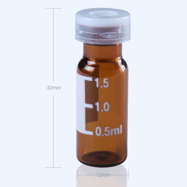 100 pcs/pack, Sample vials with snap-on ring and cap, 2 ml to 4 ml