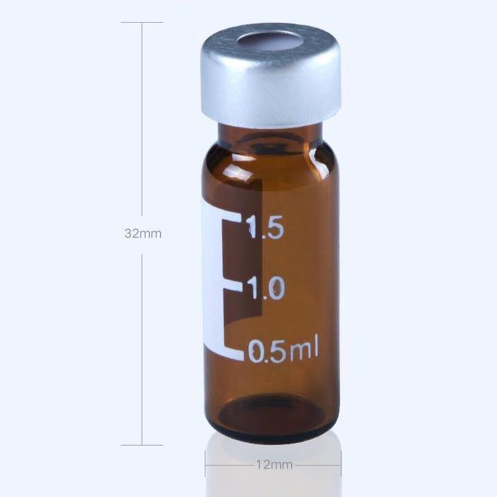 100 pcs/pack,Sample vials with beaded rim and cap, 2 ml to 4 ml