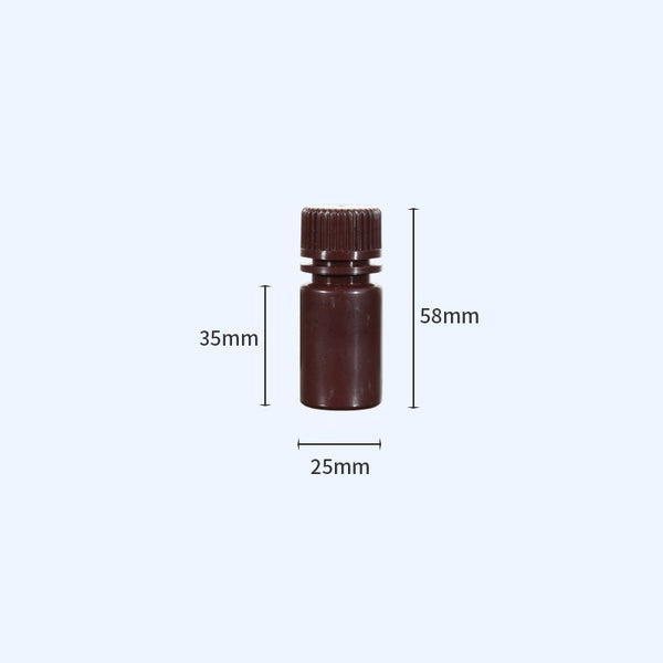 Frascos de boca ancha con tapón de rosca, Plástico PP, marrón, capacidad de 8 ml a 1000 ml Laborxing